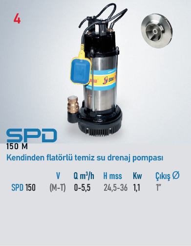 spd 150 ürün katalogu