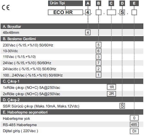 emko-ecohr-kodları