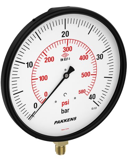 Ø250mm Alttan Bağlantılı Class 1,0 Kurutip Hassas Manometreler
