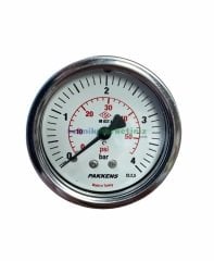 Ø63mm 0-4 Bar Panotip Arka Bağlantılı G1/4'' inç Genel Amaçlı Kurutip Manometre, Basınç Göstergesi CL2,5 PAKKENS