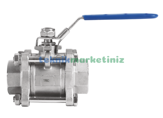 Paslanmaz 304, Dişli ÜÇ Parçalı Paslanmaz Küresel Vana AISI SS304