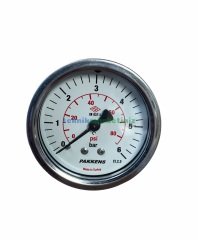Ø63mm 0-6 Bar Panotip Arka Bağlantılı G1/4'' inç Genel Amaçlı Kurutip Manometre, Basınç Göstergesi CL2,5 PAKKENS
