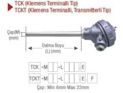 EMKO ( TCK ) ‘‘K’’ NiCr-Ni TİPİ KLEMENS TERMİNALLİ TERMOKUPL EMKO TCK -
