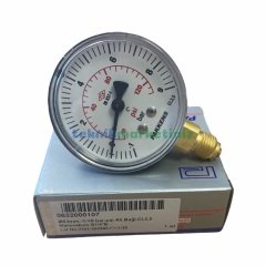 Ø63mm -1 / +9 Bar Alttan Bağlantılı Kurutip G1/4'' ManoVakummetre, Vakum Göstergesi CL2,5 PAKKENS