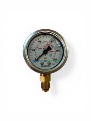 Ø50mm 0-250 Bar Alttan Bağlantılı Gliserinli, Sıvı Dolgulu G1/4'' Manometre, Basınç Göstergesi CL2,5 PAKKENS