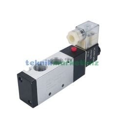 1/4'' Elektrikli 5/2 Pnömatik Yön Valfi 4V210-08 Tek Bobin-Yay Pnomatik Solenoid Valf