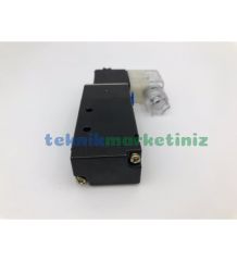1/2'' Elektrikli 5/2 Pnömatik Yön Valfi 4V410-15 Tek Bobin-Yay Pnomatik Solenoid Valf