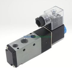 1/8'' Elektrikli 5/2 Pnömatik Yön Valfi 4V110-06 Tek Bobin-Yay Pnomatik Solenoid Valf