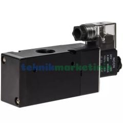1/8'' Elektrikli 3/2 Pnömatik Yön Valfi 3V110-06 Tek Bobin-Yay Pnomatik Solenoid Valf