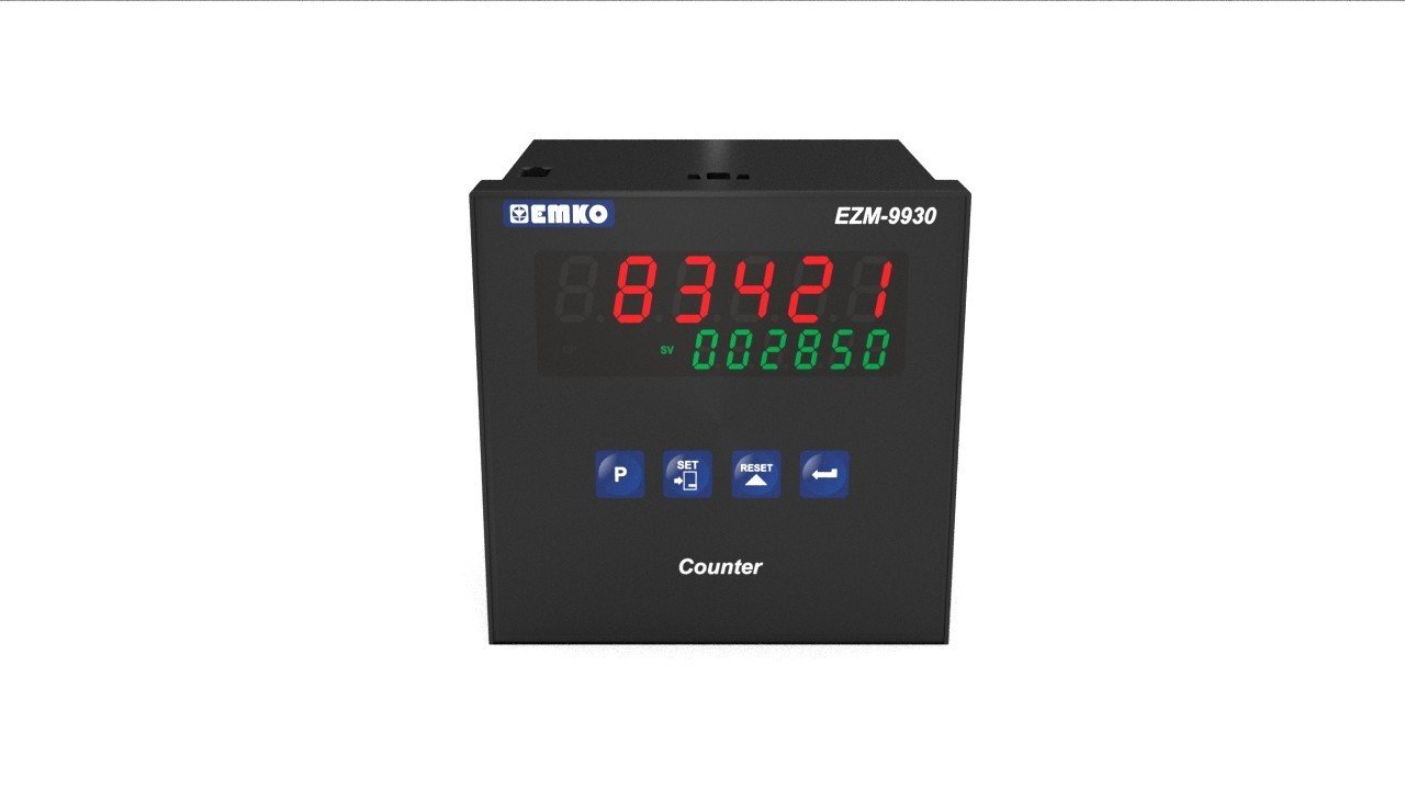 EZM-9930.2.00.0.1/00.00/0.0.0.0 Tek Setli Programlanabilir Sayıcı 1 Röle Çıkışlı, 24Vac/Vdc beslemeli
