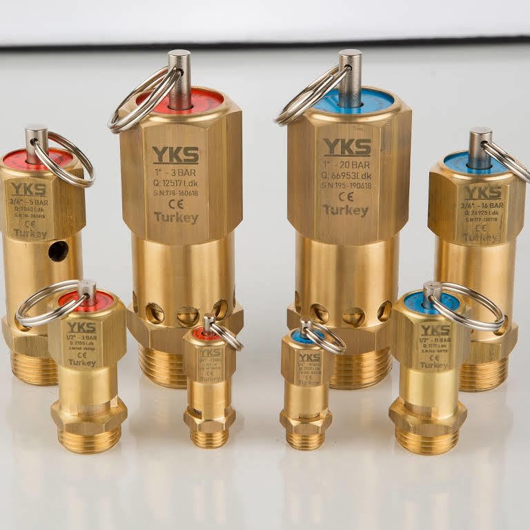 10 ADET 3/8'' YKS Emniyet Ventili Düşük Basınç 0.1 / 1.9 Bar Arası Sabit Basınçlı Mühürlü