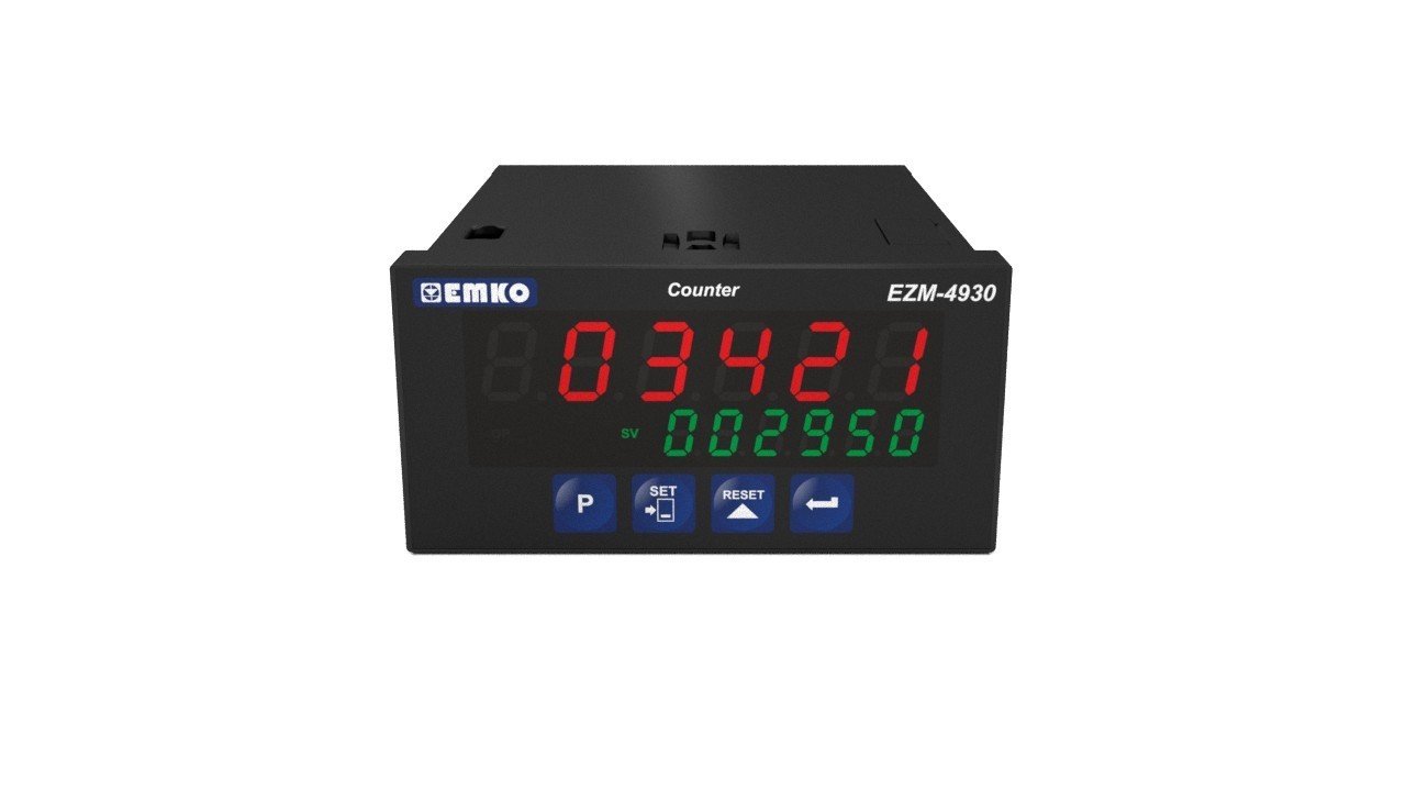 EZM-4930.4.00.0.1/00.00/0.0.0.0 Tek Setli Programlanabilir Sayıcı 1 Röle Çıkışlı, 115Vac beslemeli