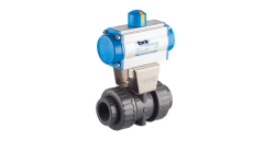 TORK-PAV 913 SU İÇİN TEK ETKİLİ PNÖMATİK AKTÜATÖRLÜ PVC GÖVDE DİŞLİ KÜRESEL VANA