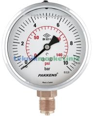 Ø100mm 0-315 Bar Alttan Bağlantılı Gliserinli, Sıvı Dolgulu G1/2'' Manometre, Basınç Göstergesi CL2,5 PAKKENS
