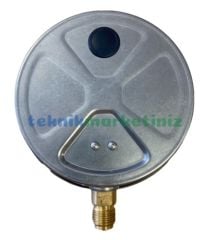 Ø160mm 0/25 Bar Alttan Bağlantılı Paslanmaz Gövde Sıvı Dolgulu CL1,0 Hassas Basınç Ölçer, Manometre G1/2'' Prinç Bağlantı Elemanlı Class 1,0 PAKKENS