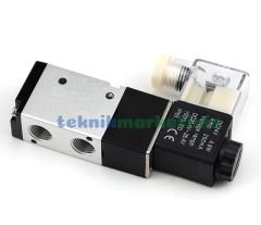 1/2'' Elektrikli 3/2 Pnömatik Yön Valfi 3V410-15 Tek Bobin-Yay Pnomatik Solenoid Valf