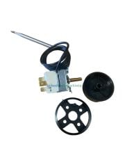 0-90 C° Derece (30-90 C°) Çift Kontaklı Gazlı Kuyruklu 1 Metre Spiralli Termostat