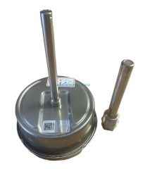 Ø100mm 0/+120°C Derece, Komple Paslanmaz Arkadan Çıkışlı G1/2'' Bi-Metal Sıcaklık Ölçer, Termometre, Mekanik Isı Gösterge Saati, CL2,0 PAKKENS, Dalma Boyu :