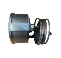 Ø60mm 0/350 C° Derece Gaz Dolgu Kablolu Göstergeli Sıcaklık Ölçer Termometre EN13190 Panotip Arka Çıkışlı Kablo Boyu :