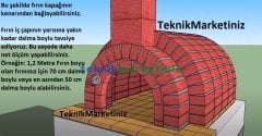 Ø100mm 500 C° 30 cm Dalma Boylu Fırın / Taş Fırın Termometresi PAKKENS