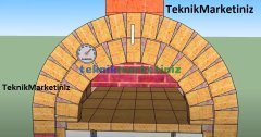 Ø100mm 500 C° 100 cm / 1 Metre Dalma Boylu Taş Fırın Termometresi PAKKENS