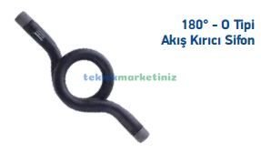 Akış Kırıcı Sifon O Tipi 180° Helezon G1/2'' PAKKENS Rakor - Rakor ( Erkek - Erkek )