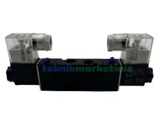 1/4'' Elektrikli 5/2 Pnömatik Yön Valfi 4V220-08 Çift Bobin Pnomatik Bobin-Bobin Solenoid Valf