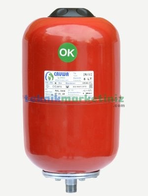 12 Litre Silindirik Tip, Dikey Genleşme Tankı, Hidrofor Tankı