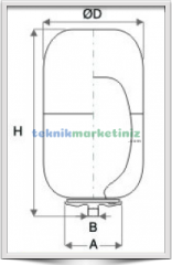 24 Litre Silindirik Tip, Dikey Genleşme Tankı, Hidrofor Tankı