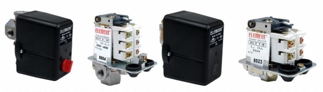 4 - 16 Bar ELEMENT ELT-4 Basınç Şalterleri - Druck Şalterler Trifaze-Monofaze