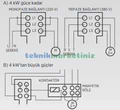 4 - 16 Bar ETNA Basınç Şalteri (Otomatiği) - Druck Şalter PA-3V Trifaze - Monofaze G½''