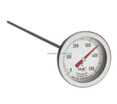Ø52mm 0/500 C° 30 cm Dalma Boylu Fırın Termometresi, 30 cm Problu 500 Derece Bahçe,Pizza,Pide,Ekmek,Köy,Kara/Taş Fırın Isı Gösterge Saati TFA Dostmann TM832.14.1035.60