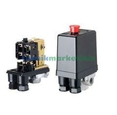 Basınç Şalteri 220 Volt, 10 Bar(145 psi), 1/4''  5 Yollu Tahliyeli On/Off Kompresör Basınç Şalteri
