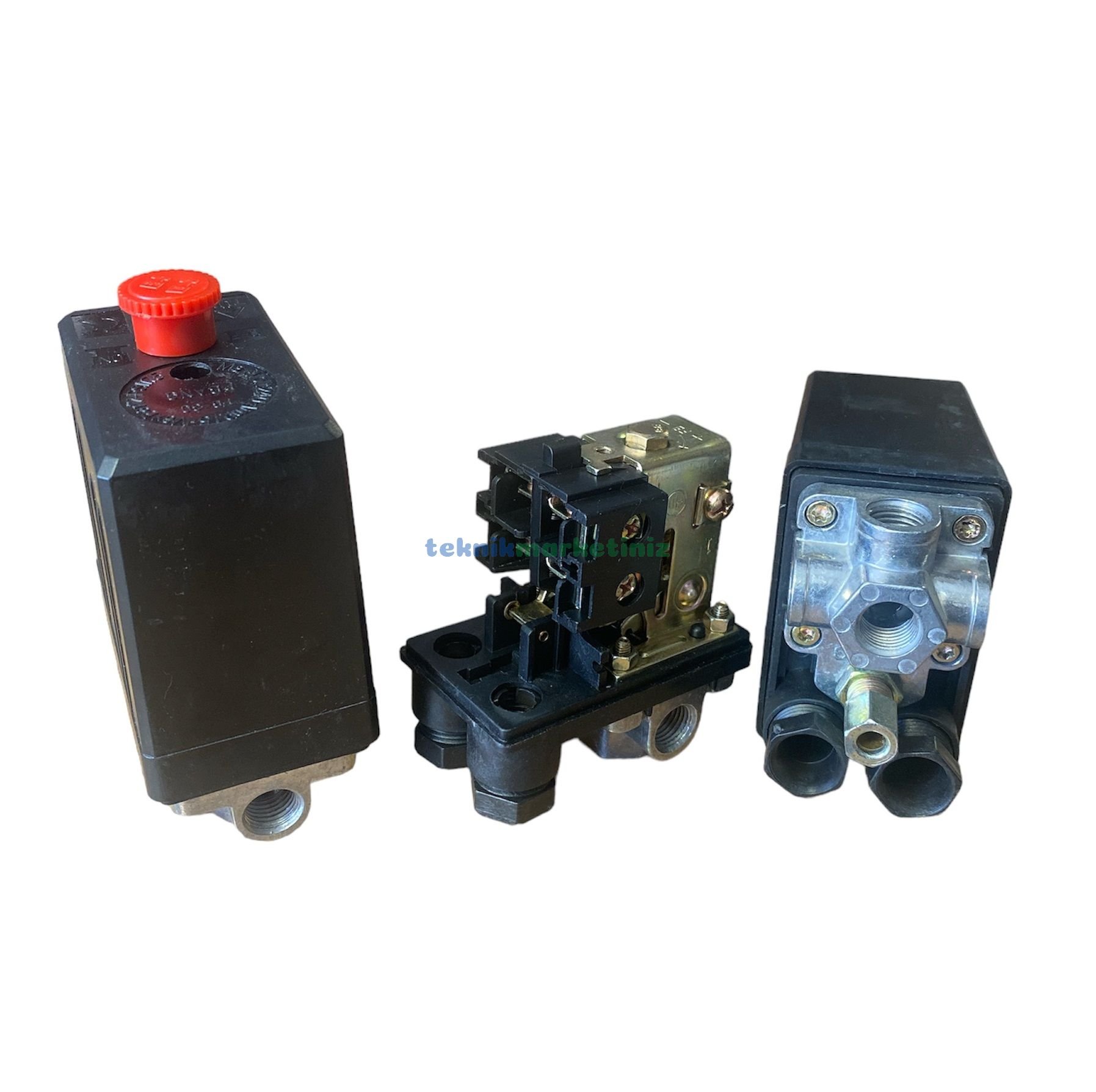 Basınç Şalteri 220 Volt, 10 Bar(145 psi), 1/4''  5 Yollu Tahliyeli On/Off Kompresör Basınç Şalteri