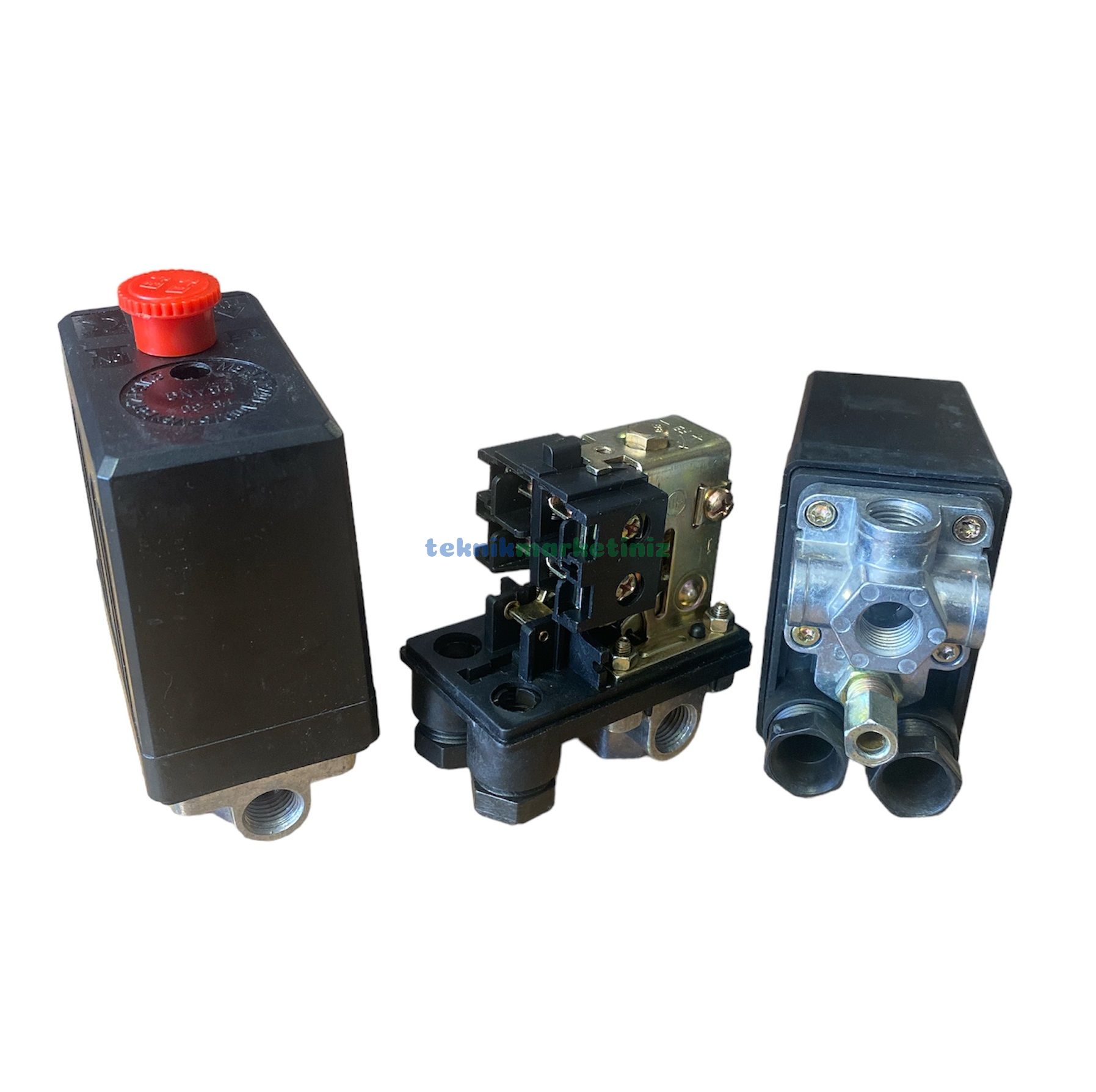 Basınç Şalteri 220 Volt, 10 Bar(145 psi), 1/4''  5 Yollu Tahliyeli On/Off Kompresör Basınç Şalteri