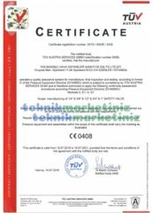 1/2'' 32 BAR Sabit Basınçlı Mühürlü CE Belgeli Emniyet Ventili YKS-602