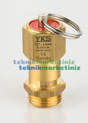 1/4'' 25 BAR Sabit Basınçlı Mühürlü CE Belgeli Emniyet Ventili YKS-505