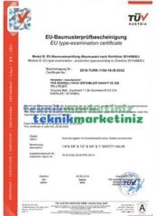 1/4'' 30 BAR Sabit Basınçlı Mühürlü CE Belgeli Emniyet Ventili YKS-510