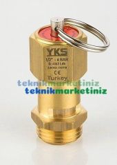 1/4'' 32 BAR Sabit Basınçlı Mühürlü CE Belgeli Emniyet Ventili YKS-512