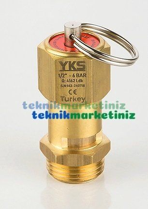 1/4'' 35 BAR Sabit Basınçlı Mühürlü CE Belgeli Emniyet Ventili YKS-515