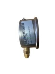 Ø63mm 0/100 Milibar Alttan Bağlantılı Gliserinli Kapsül Diyaframlı Basınç Ölçer, Milibar Manometre G1/4'' CL1,6 PAKKENS