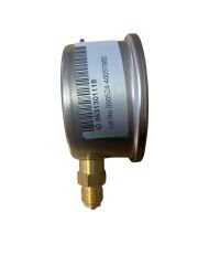 Ø63mm 0/600 Milibar Alttan Bağlantılı Gliserinli Kapsül Diyaframlı Basınç Ölçer, Milibar Manometre G1/4'' CL1,6 PAKKENS