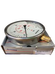 Ø160mm 0-40 Bar Alttan Bağlantılı Gliserinli, Sıvı Dolgulu G1/2'' Manometre, Basınç Göstergesi CL1,6 PAKKENS