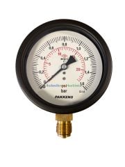 Ø100mm 0/1,6 Bar Alttan Bağlantılı Kurutip CL1,0 Hassas Basınç Ölçer, Manometre G1/2'' Prinç Bağlantı Elemanlı Class 1,0 PAKKENS