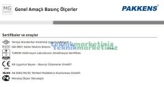 Ø100mm 0-16 Bar G1/4'' inç Arkadan Bağlantılı Genel Amaçlı Kurutip Manometre, Basınç Göstergesi CL2,5 PAKKENS