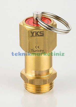 3/8'' 11 BAR Sabit Basınçlı Mühürlü CE Belgeli Emniyet Ventili YKS-129