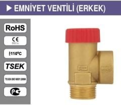 1/2'' İNÇ 8 BAR SABİT BASINÇLI EMNİYET VENTİLİ (ERKEK)