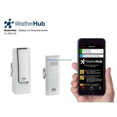 Sıcaklık Transmitterli, Akıllı Telefon WEATHERHUB SmartHome Başlangıç Seti TFA Dostmann WEATHERHUB 31.4001.02