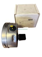 Ø100mm 0/2,5 Bar Arkadan Bağlantılı Eksenden Kaçık Komple Paslanmaz Kurutip CL1,0 Hassas Basınç Ölçer, Manometre G1/2'' Class 1,0 WIKA