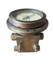 Kontaksız 0-1000 Milibar (0/1 Bar) AISI316 Paslanmaz Diferansiyel Fark Basınç Ölçer Manometre(STATİK BASINÇ MAKS. 200 BAR) Fantinelli